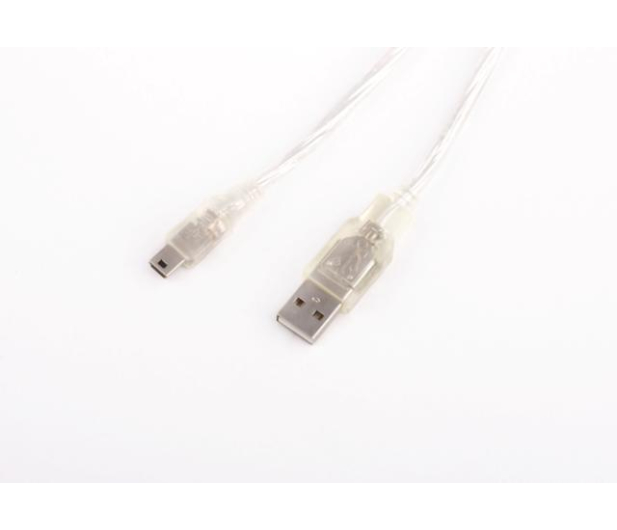 TreQ USB 2.0 A-Mini 5pin transparent 1.8 m - 1422178 - zdjęcie 2